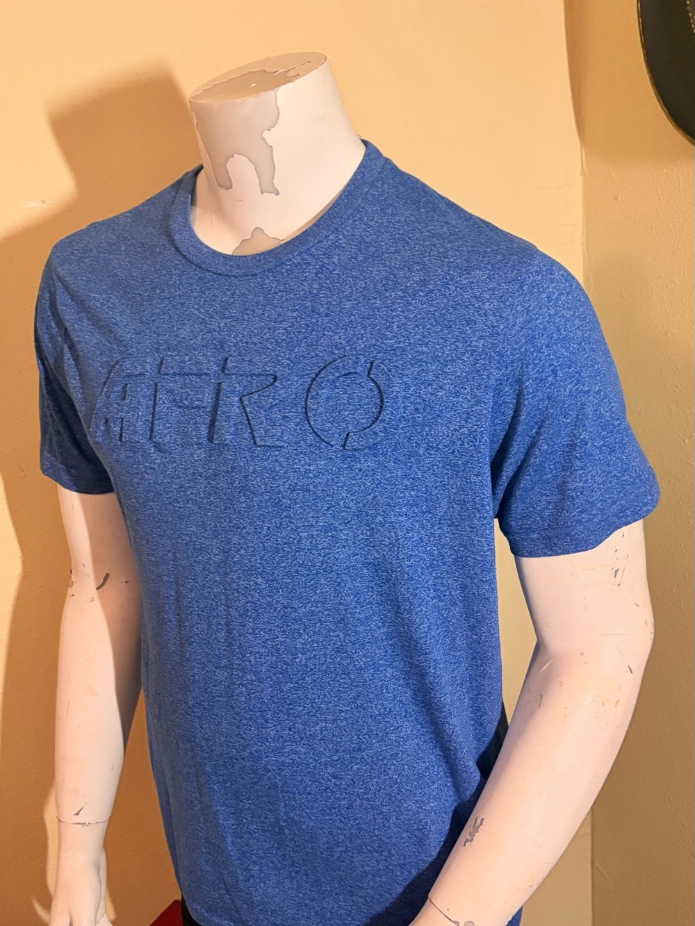 Aeropostale Heathered Blue Logo Crew Tee - Men